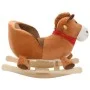 Stuffed rocking horse with brown backrest 60x32x50 cm by vidaXL, Rocking and Swinging Toys - Ref: Foro24-80221, Price: 96,51 ...