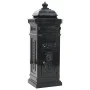 Buzón de columna de aluminio estilo vintage inoxidable negro de vidaXL, Buzones de correo - Ref: Foro24-43888, Precio: 300,89...