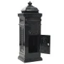 Buzón de columna de aluminio estilo vintage inoxidable negro de vidaXL, Buzones de correo - Ref: Foro24-43888, Precio: 300,89...