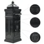 Buzón de columna de aluminio estilo vintage inoxidable negro de vidaXL, Buzones de correo - Ref: Foro24-43888, Precio: 300,89...