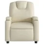Sillón reclinable de masaje cuero sintético crema de , Sillones - Ref: Foro24-372397, Precio: 230,90 €, Descuento: %