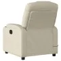 Sillón reclinable de masaje cuero sintético crema de , Sillones - Ref: Foro24-372397, Precio: 230,90 €, Descuento: %