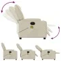 Sillón reclinable de masaje cuero sintético crema de , Sillones - Ref: Foro24-372397, Precio: 230,90 €, Descuento: %
