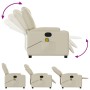 Sillón reclinable de masaje cuero sintético crema by , Armchairs - Ref: Foro24-372397, Price: 251,28 €, Discount: %