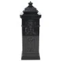 Buzón de columna de aluminio estilo vintage inoxidable negro de vidaXL, Buzones de correo - Ref: Foro24-43888, Precio: 300,89...