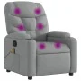 Sillón reclinable de masaje de tela gris claro by , Armchairs - Ref: Foro24-372453, Price: 213,84 €, Discount: %