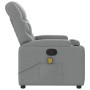 Sillón reclinable de masaje de tela gris claro by , Armchairs - Ref: Foro24-372453, Price: 217,10 €, Discount: %