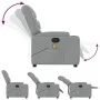 Sillón reclinable de masaje de tela gris claro by , Armchairs - Ref: Foro24-372453, Price: 213,84 €, Discount: %