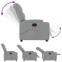 Sillón reclinable de masaje de tela gris claro by , Armchairs - Ref: Foro24-372453, Price: 217,10 €, Discount: %