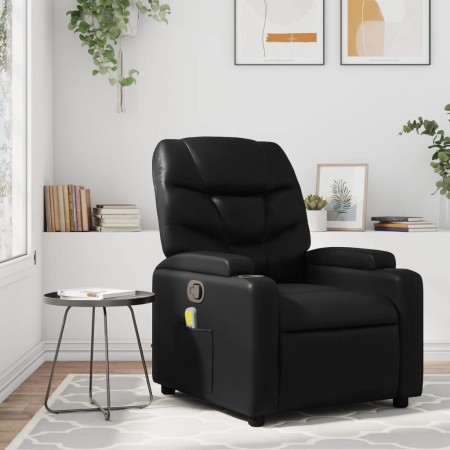 Sillón de masaje reclinable cuero sintético negro de , Sillones - Ref: Foro24-372472, Precio: 247,37 €