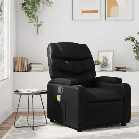 Sillón de masaje reclinable cuero sintético negro by , Armchairs - Ref: Foro24-372472, Price: 243,06 €, Discount: %