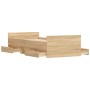 Bed frame with Sonoma oak headboard and footboard 90x190 cm by , Beds and slatted bases - Ref: Foro24-3203812, Price: 194,97 ...