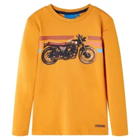 Kinder langärmliges T-Shirt in Ockerfarbe Größe 128 von , Kinder-T-Shirts - Ref: Foro24-12642, Preis: 8,75 €, Rabatt: %