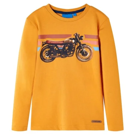Kinder langärmliges T-Shirt in Ockerfarbe Größe 128 von , Kinder-T-Shirts - Ref: Foro24-12642, Preis: 8,75 €, Rabatt: %