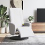 Sillón reclinable masaje con reposapiés cuero sintético blanco by , Armchairs - Ref: Foro24-356518, Price: 237,27 €, Discount: %