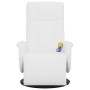 Sillón reclinable masaje con reposapiés cuero sintético blanco by , Armchairs - Ref: Foro24-356518, Price: 237,27 €, Discount: %