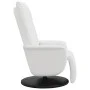 Sillón reclinable masaje con reposapiés cuero sintético blanco by , Armchairs - Ref: Foro24-356518, Price: 232,77 €, Discount: %