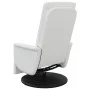 Sillón reclinable masaje con reposapiés cuero sintético blanco by , Armchairs - Ref: Foro24-356518, Price: 232,77 €, Discount: %