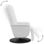 Sillón reclinable masaje con reposapiés cuero sintético blanco by , Armchairs - Ref: Foro24-356518, Price: 232,77 €, Discount: %