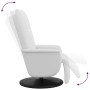 Sillón reclinable masaje con reposapiés cuero sintético blanco by , Armchairs - Ref: Foro24-356518, Price: 237,27 €, Discount: %