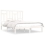 Estructura de cama sin colchón madera de pino blanca 150x200 cm