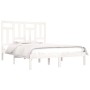 Estructura de cama sin colchón madera de pino blanca 150x200 cm