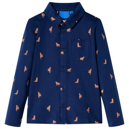 Kinderhemd in Marineblau, Größe 140 von , Kinder-T-Shirts - Ref: Foro24-12978, Preis: 10,41 €, Rabatt: %