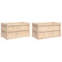 Außenblumenkästen, 2 Stück Massivholz aus Kiefer von , Töpfe und Pflanzgefäße - Ref: Foro24-837460, Preis: 128,82 €, Rabatt: %