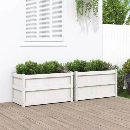 Außenblumenkästen, 2 Stück Massivholz aus weißer Kiefer von , Töpfe und Pflanzgefäße - Ref: Foro24-837462, Preis: 137,02 €, R...