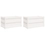 Jardineras de exterior 2 unidades madera maciza de pino blanco by , Pots and planters - Ref: Foro24-837462, Price: 187,44 €, ...