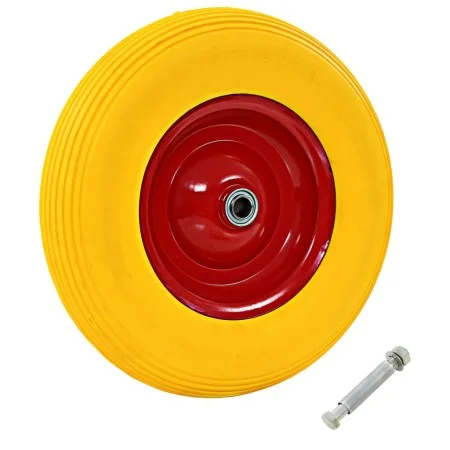 Wheelbarrow wheel with solid axle PU 4.00-8 390 mm by vidaXL, Hoists, cranes and carts - Ref: Foro24-142980, Price: 41,79 €, ...