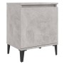 Bedside tables with gray concrete metal legs 40x30x50 cm by vidaXL, Nightstands - Ref: Foro24-805842, Price: 57,34 €, Discoun...