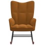 Brauner Samt-Schaukelstuhl von , Schaukelstühle - Ref: Foro24-328147, Preis: 119,57 €, Rabatt: %