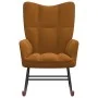 Brauner Samt-Schaukelstuhl von , Schaukelstühle - Ref: Foro24-328147, Preis: 117,60 €, Rabatt: %