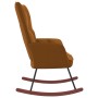 Brauner Samt-Schaukelstuhl von , Schaukelstühle - Ref: Foro24-328147, Preis: 119,57 €, Rabatt: %