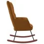 Brauner Samt-Schaukelstuhl von , Schaukelstühle - Ref: Foro24-328147, Preis: 117,60 €, Rabatt: %