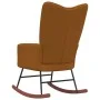Brauner Samt-Schaukelstuhl von , Schaukelstühle - Ref: Foro24-328147, Preis: 117,60 €, Rabatt: %