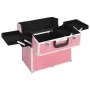 Rosa Kosmetikkoffer aus Aluminium, 38 x 23 x 34 cm von , Kulturbeutel - Ref: Foro24-91834, Preis: 55,77 €, Rabatt: %