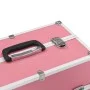Rosa Kosmetikkoffer aus Aluminium, 38 x 23 x 34 cm von , Kulturbeutel - Ref: Foro24-91834, Preis: 55,77 €, Rabatt: %