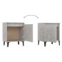 Nachttische mit grauen Beton-Metallbeinen 40x30x50 cm von vidaXL, Nachttische - Ref: Foro24-805842, Preis: 57,34 €, Rabatt: %
