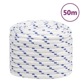 White polypropylene boat rope 20 mm 50 m by , Ropes and metal cords - Ref: Foro24-152315, Price: 65,78 €, Discount: %