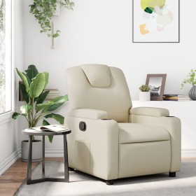 Cream Faux Leather Recliner by , Armchairs - Ref: Foro24-372390, Price: 233,26 €, Discount: %