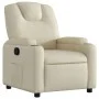 Sillón reclinable de cuero sintético crema de , Sillones - Ref: Foro24-372390, Precio: 214,39 €, Descuento: %