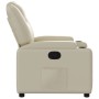 Sillón reclinable de cuero sintético crema de , Sillones - Ref: Foro24-372390, Precio: 233,26 €, Descuento: %
