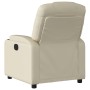Sillón reclinable de cuero sintético crema de , Sillones - Ref: Foro24-372390, Precio: 233,26 €, Descuento: %