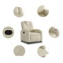 Sillón reclinable de cuero sintético crema de , Sillones - Ref: Foro24-372390, Precio: 233,26 €, Descuento: %