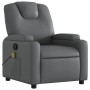 Gray synthetic leather reclining massage chair by , Armchairs - Ref: Foro24-372399, Price: 241,18 €, Discount: %