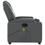 Gray synthetic leather reclining massage chair by , Armchairs - Ref: Foro24-372399, Price: 241,18 €, Discount: %
