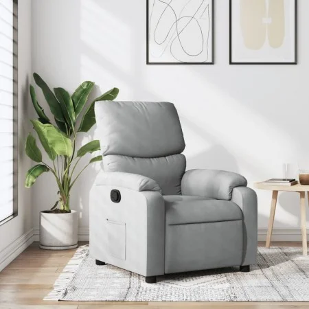 Light Gray Fabric Recliner by , Armchairs - Ref: Foro24-373410, Price: 219,99 €, Discount: %