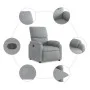 Light Gray Fabric Recliner by , Armchairs - Ref: Foro24-373410, Price: 219,99 €, Discount: %